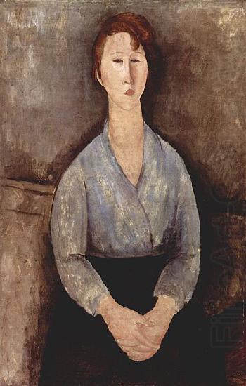Amedeo Modigliani Sitzende Frau mit blauer Bluse china oil painting image